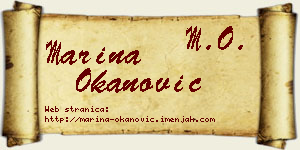 Marina Okanović vizit kartica